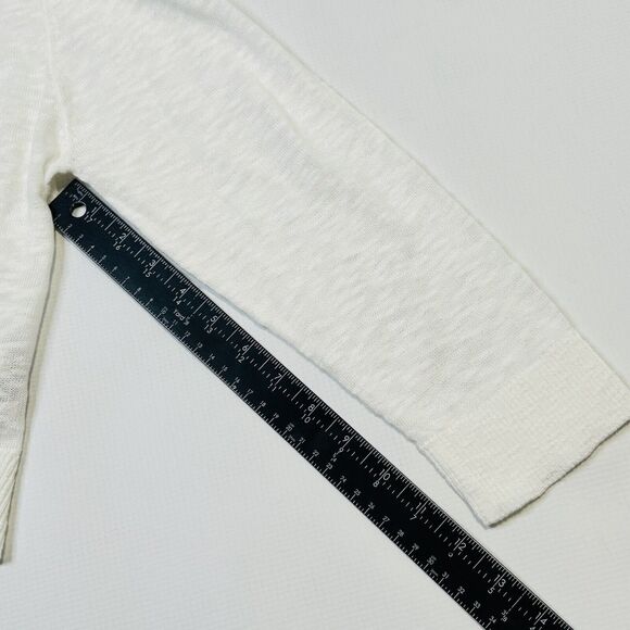 Soft Surroundings Playa Bonita Cardigan Women Med Ivory Sweater Open Front 2DF38 - Picture 9 of 12